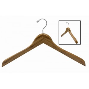 17" Earth Friendly Dark Bamboo Curved Luxury Shirt/Coat Hanger